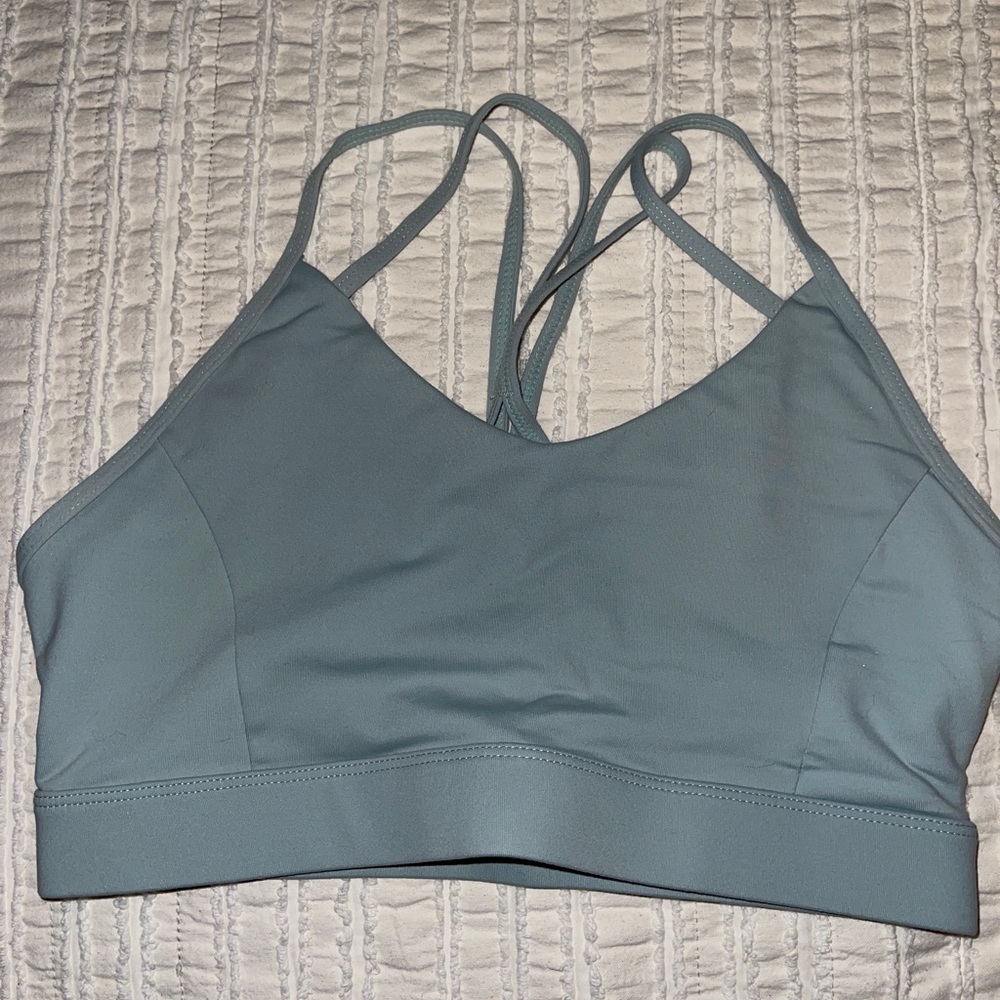 Sage green sports bra from Amazon
